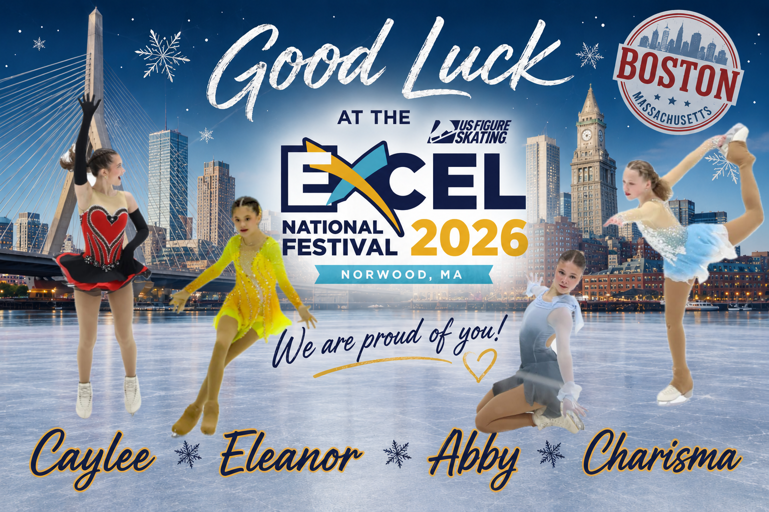 Good luck to Caylee, Elenore, Charisma, and Abby at Excel Nationals!